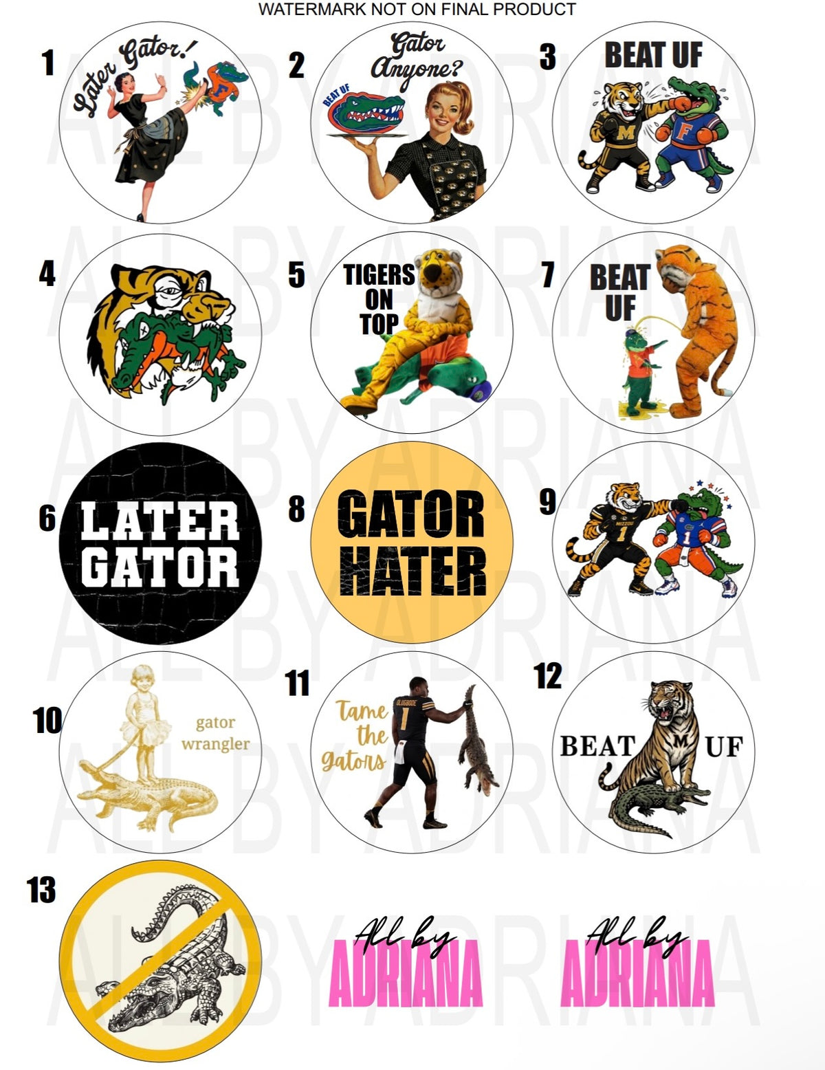 MIZ vs FLORIDA BUTTONS