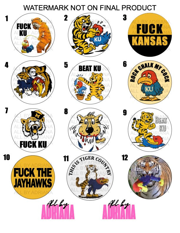MIZZOU VS KU BUTTONS