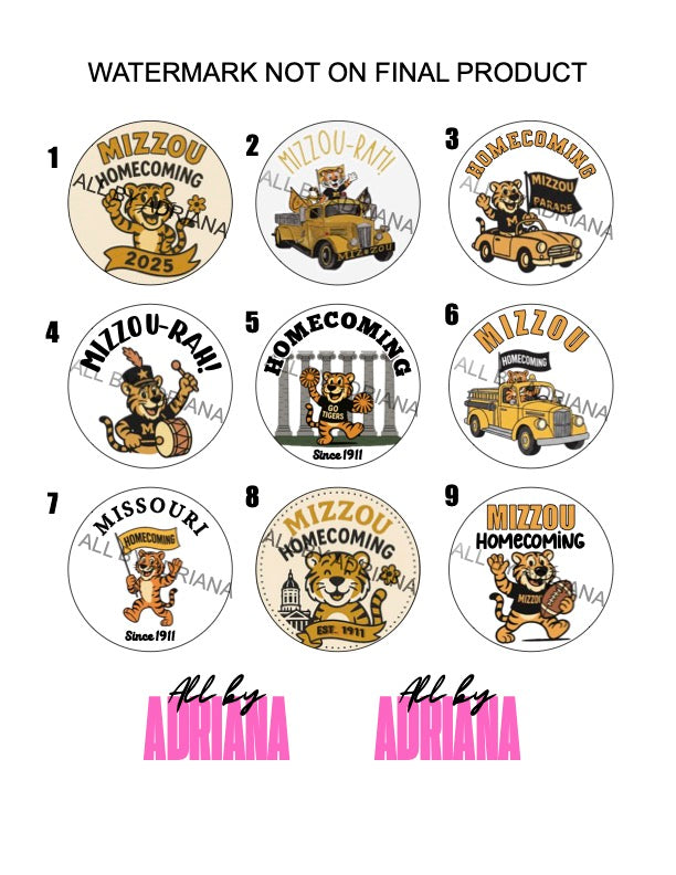 MIZ HOMECOMING BUTTONS