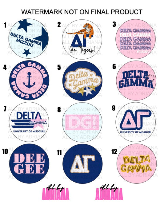 DELTA GAMMA SORORITY BUTTONS