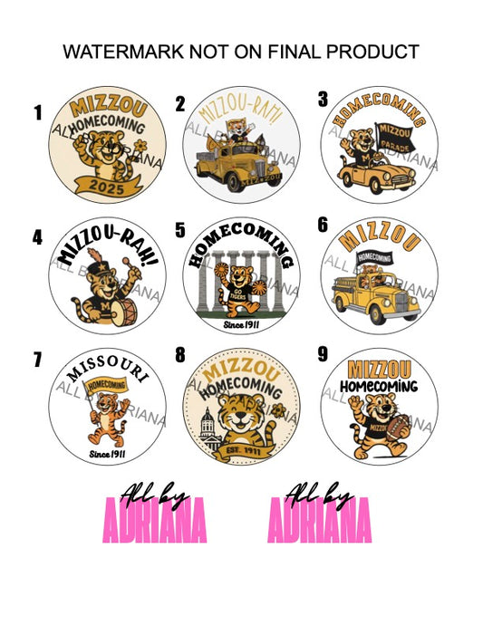 MIZZOU HOMECOMING BUTTONS